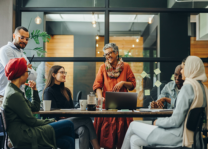 placetothriveca701x501 Group of diverse team members