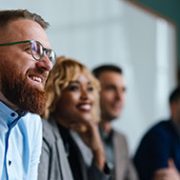 Group of people smiling