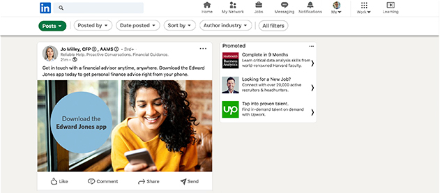 Screenshot of LinkedIn post