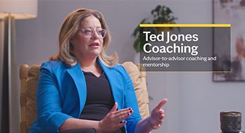 Woman discussing Ted Jones Coaching